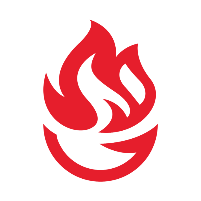 Logotipo de Gonzalo's Bar & Grill, con una llama roja estilizada y texto en negro.